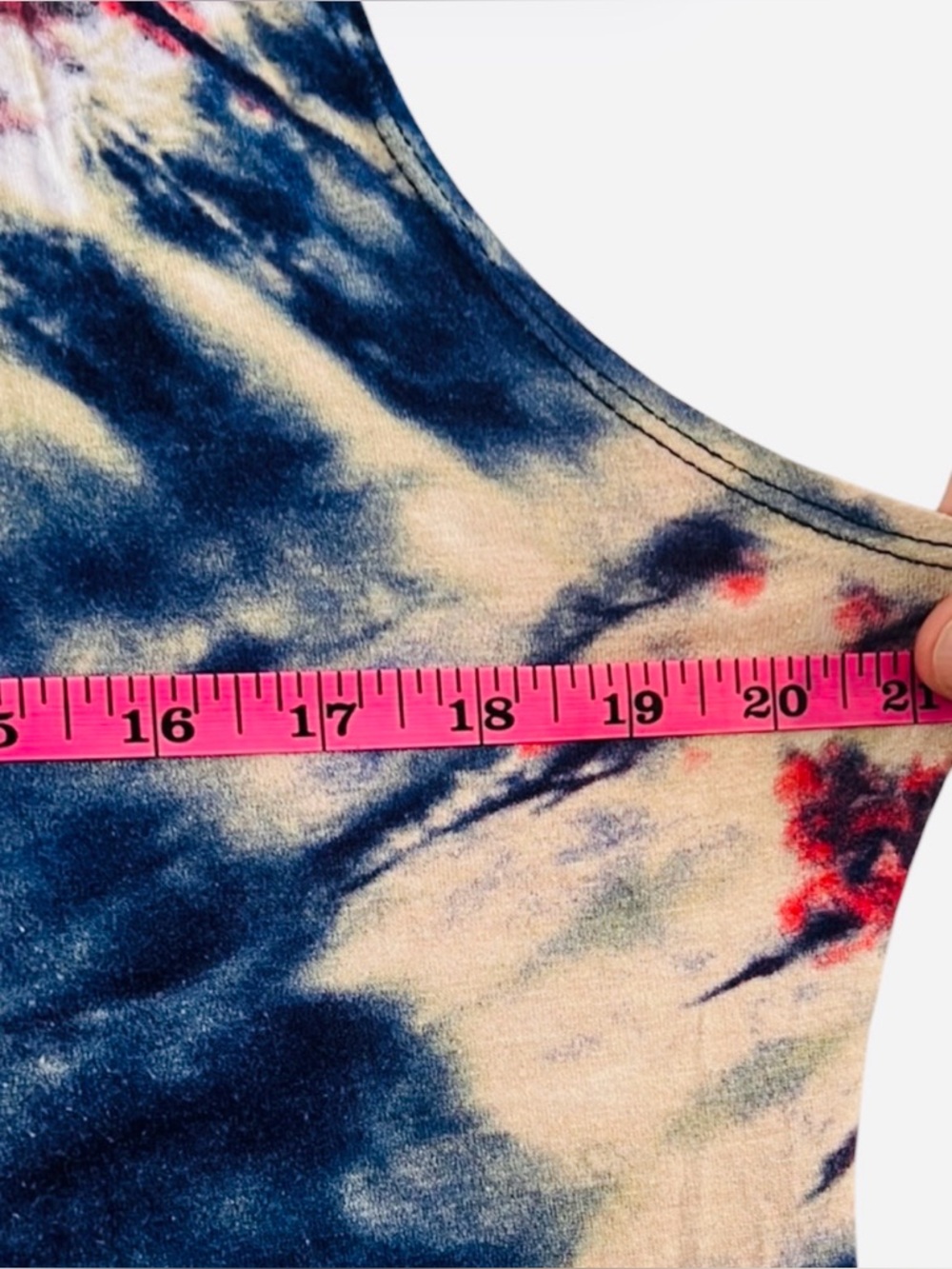 VENUS Red and Blue Tie-Dye Tank Top Size XL - Picture 5 of 8